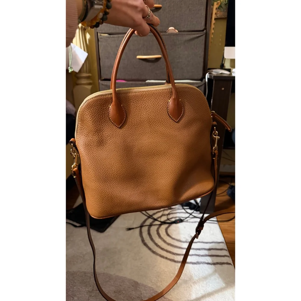 Women's Dooney & Bourke Brown Leather Satchel One Size - Picture 2 of 5